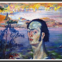 0085-Selfportrait with the neck of Raphael (1921)