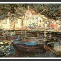 0062-View of Cadaqués from Playa Poal (1920)